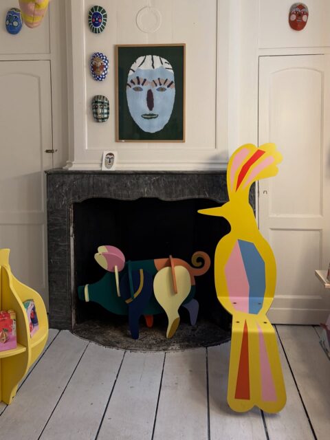 New temporary layout in our store! Come sit on our cool bird chairs. We remain open like always even when major renovations are happening outside!